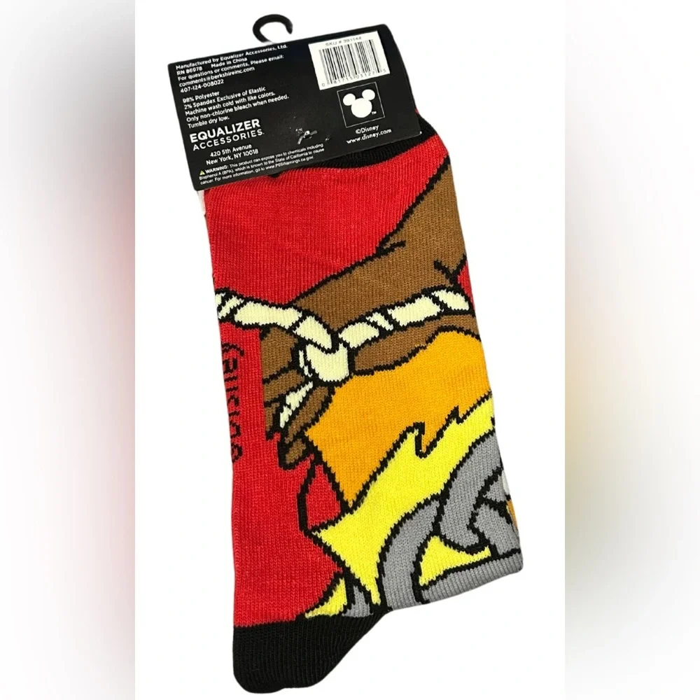 Disney Muppets Animal Face Crew Socks | Red/Multi | NWT | Unisex Adult